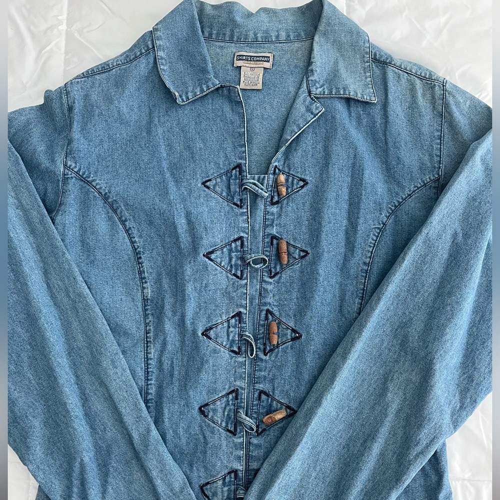 SOLD::::Vintage Denim top w/ toggles